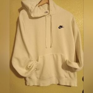 Nike Sportswear Club Fleece Medium White Hoodie Pullover